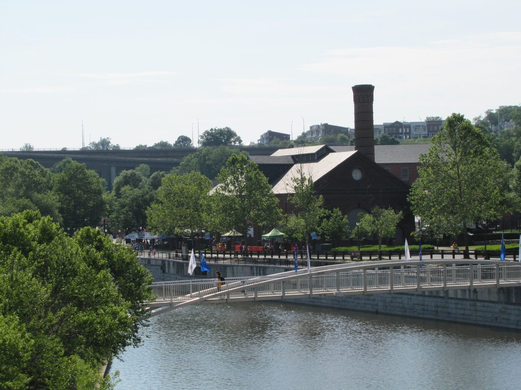 Historic Tredegar Iron Works beside the canal in Richmond, Virginia
